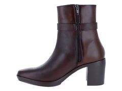 Botines Hispana Piel Castaña para Mujer