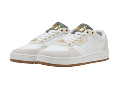 Tenis PUMA Court Classic Lux SD Blanco y Gris para Hombre