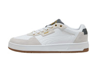 Tenis PUMA Court Classic Lux SD Blanco y Gris para Hombre
