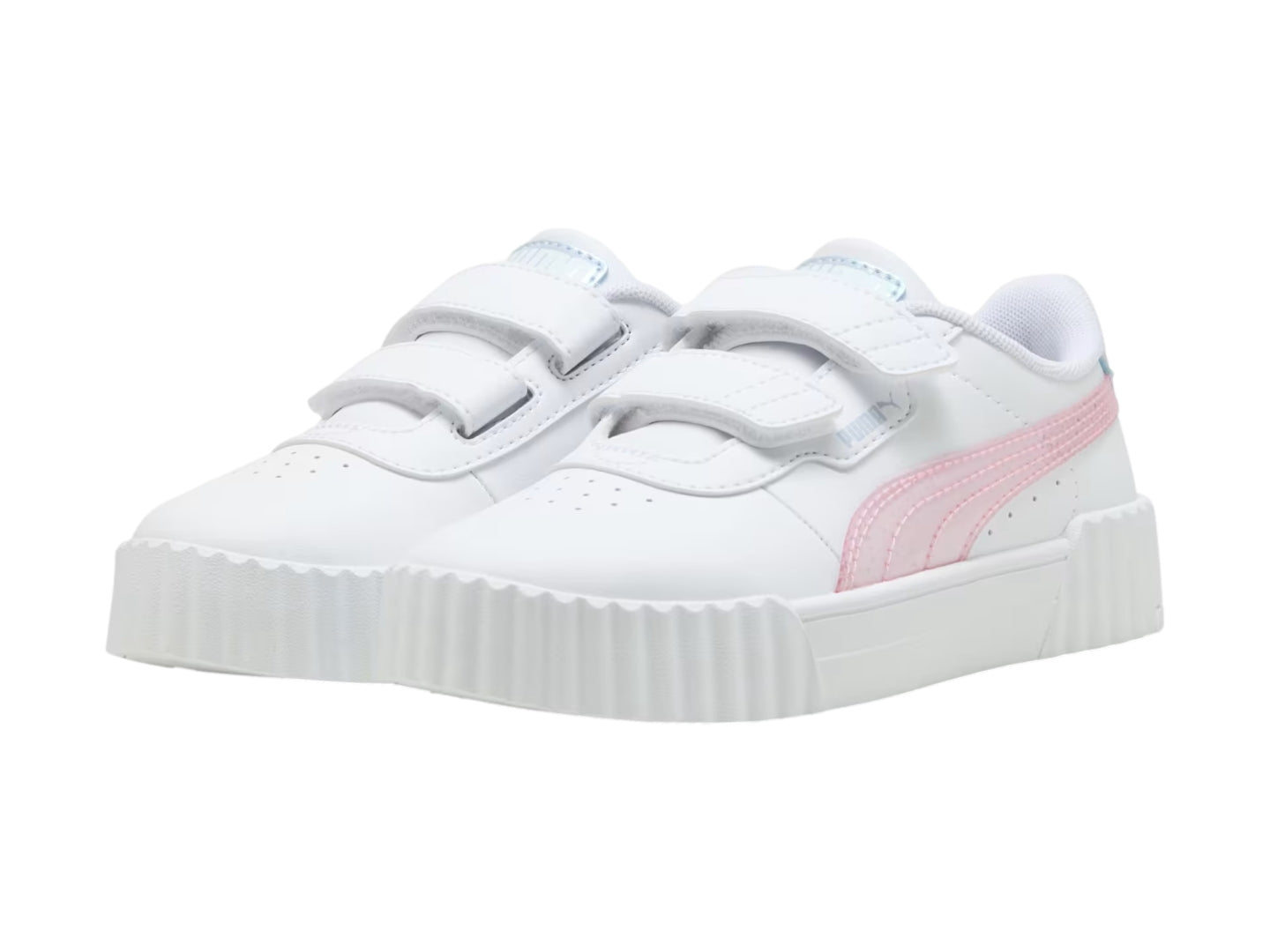 Tenis PUMA Carina 3.0 Blanco y Rosa para Niña