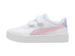 Tenis PUMA Carina 3.0 Blanco y Rosa para Niña