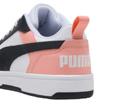 Tenis PUMA Rebound V6 Lo Blanco y Rosa para Niña