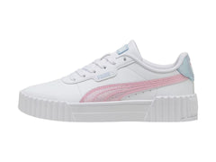 Tenis PUMA Carina 3.0 Blanco y Rosa para Niña
