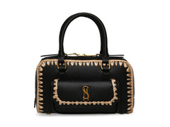 Bolso de Hombro Steve Madden Bdove Negro y Dorado para Mujer