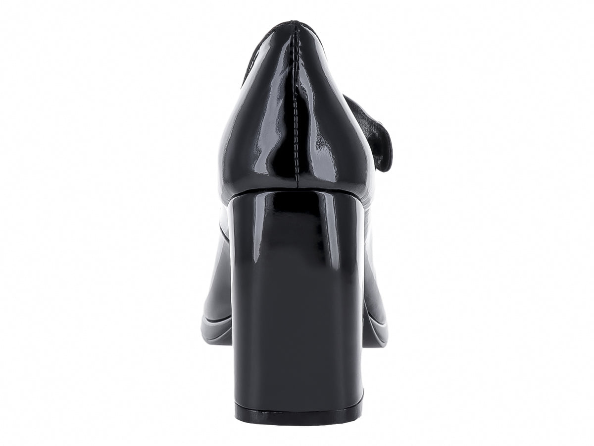 Zapatillas de Charol Negro Stefania para Mujer