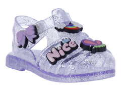Sandalias Roze Glitter Purple para Niña