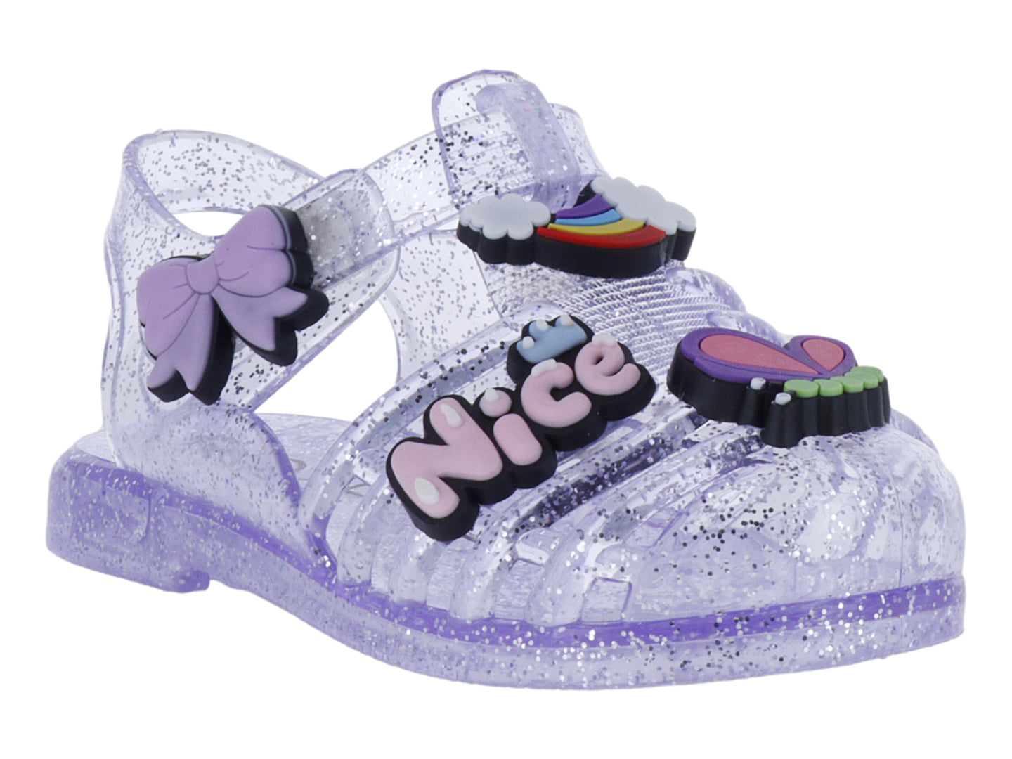 Sandalias Roze Glitter Purple para Niña