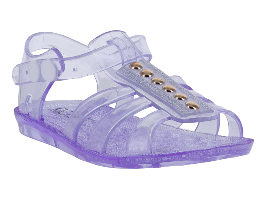 Sandalias Roze Morado Transparente para Niña