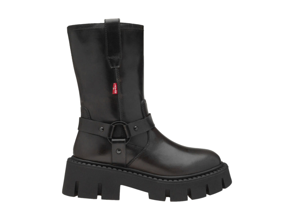 Botas Levis (Pu) Bota Negra Dama 122512 Para Mujer