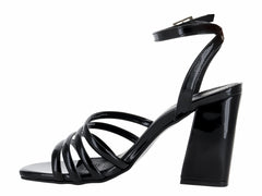 Sandalias Clasben Negro Charol para Mujer