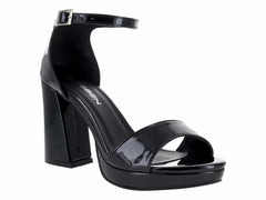 Sandalias Clasben Negro Charol para Mujer