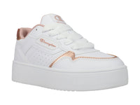 Tenis Champion Lore Platform Blanco y Oro Rosa para Mujer