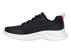 Tenis Skechers Dynamatic Negro y Fucsia para Niña