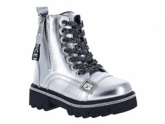 Botas Miroslava Napa Metálico Plata para Niña