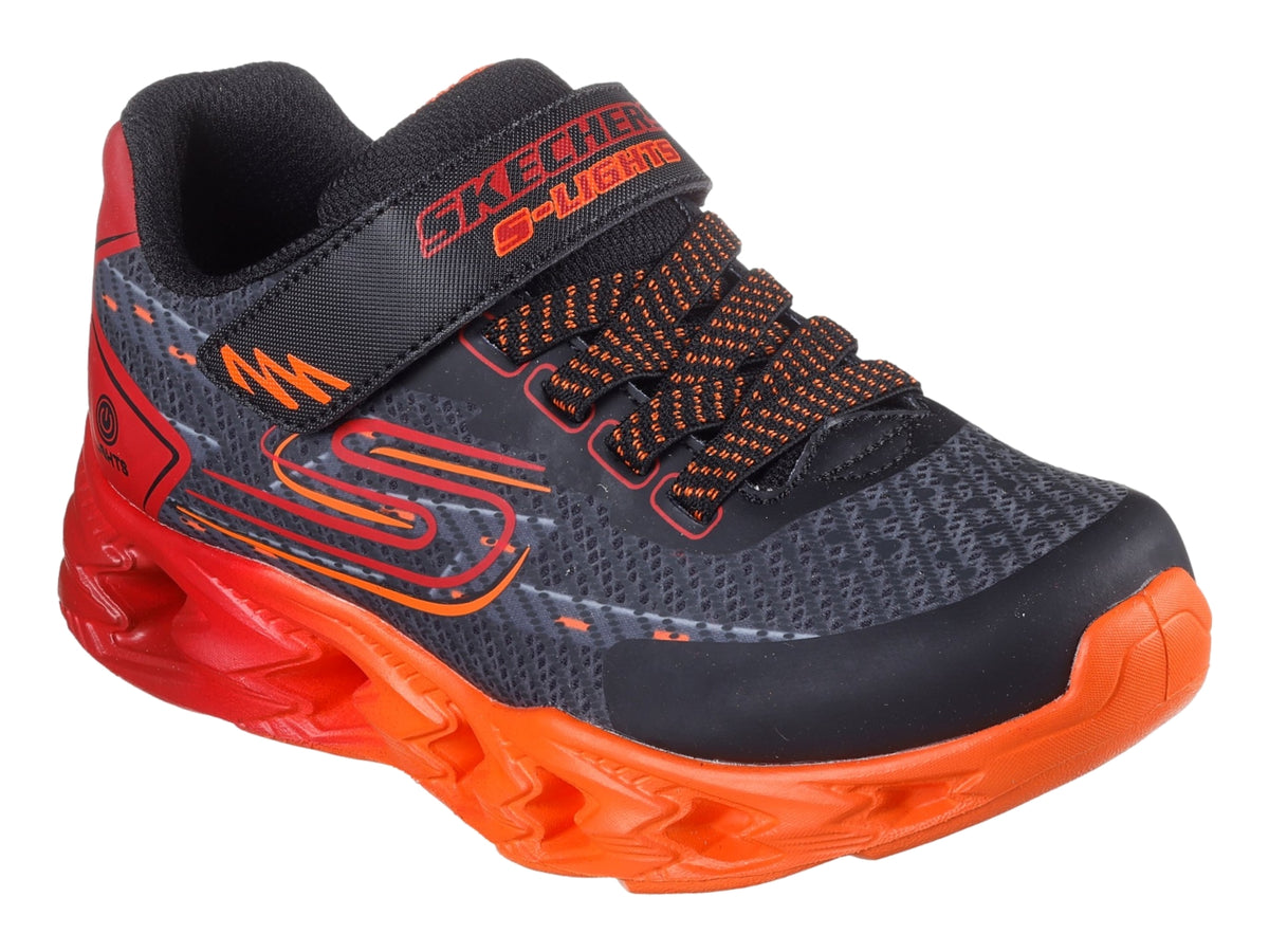 Tenis Skechers Vortex 2.0 Negro y Rojo para Niño
