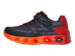 Tenis Skechers Vortex 2.0 Negro y Rojo para Niño