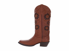 Botas Vaqueras Caballo Dorado Color Moka para Mujer