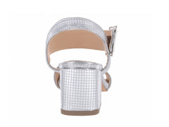Sandalias de Tacón Luna Rosa Color Plata para Mujer