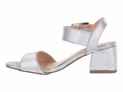 Sandalias de Tacón Luna Rosa Color Plata para Mujer