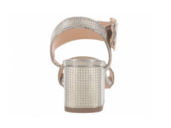 Sandalias de Tacón Luna Rosa Color Oro para Mujer