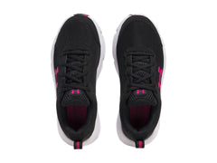 Tenis Under Armour Charged Assert 10 Negro y Rosa para Mujer