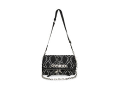 Bolsa de Hombro Steve Madden Brylie Negro Plata para Mujer