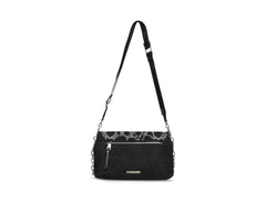 Bolsa de Hombro Steve Madden Brylie Negro Plata para Mujer