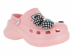 Sandalias Clogs LazyCozy Color Coral para Mujer