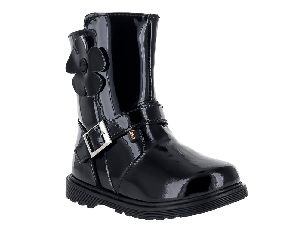 Botas Coloso de Charol Negro para Niña