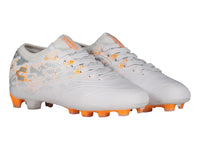 Tenis Taquetes Charly FG Pasto Blanco y Naranja para Hombre