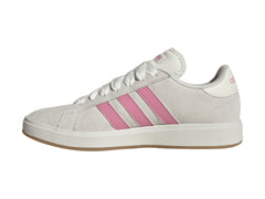 Tenis Adidas Grand Court Base 00 Blanco y Rosa para Mujer