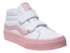 Tenis Vans Sk8-Mid Reissue V Rosa y Blanco para Niña