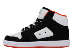 Tenis DC Shoes Manteca 4 HI Negro, Verde y Naranja para Niño