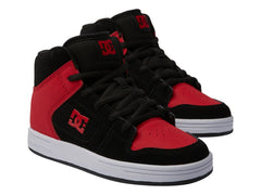 Tenis DC Shoes Manteca 4 Hi Negro y Rojo para Niño