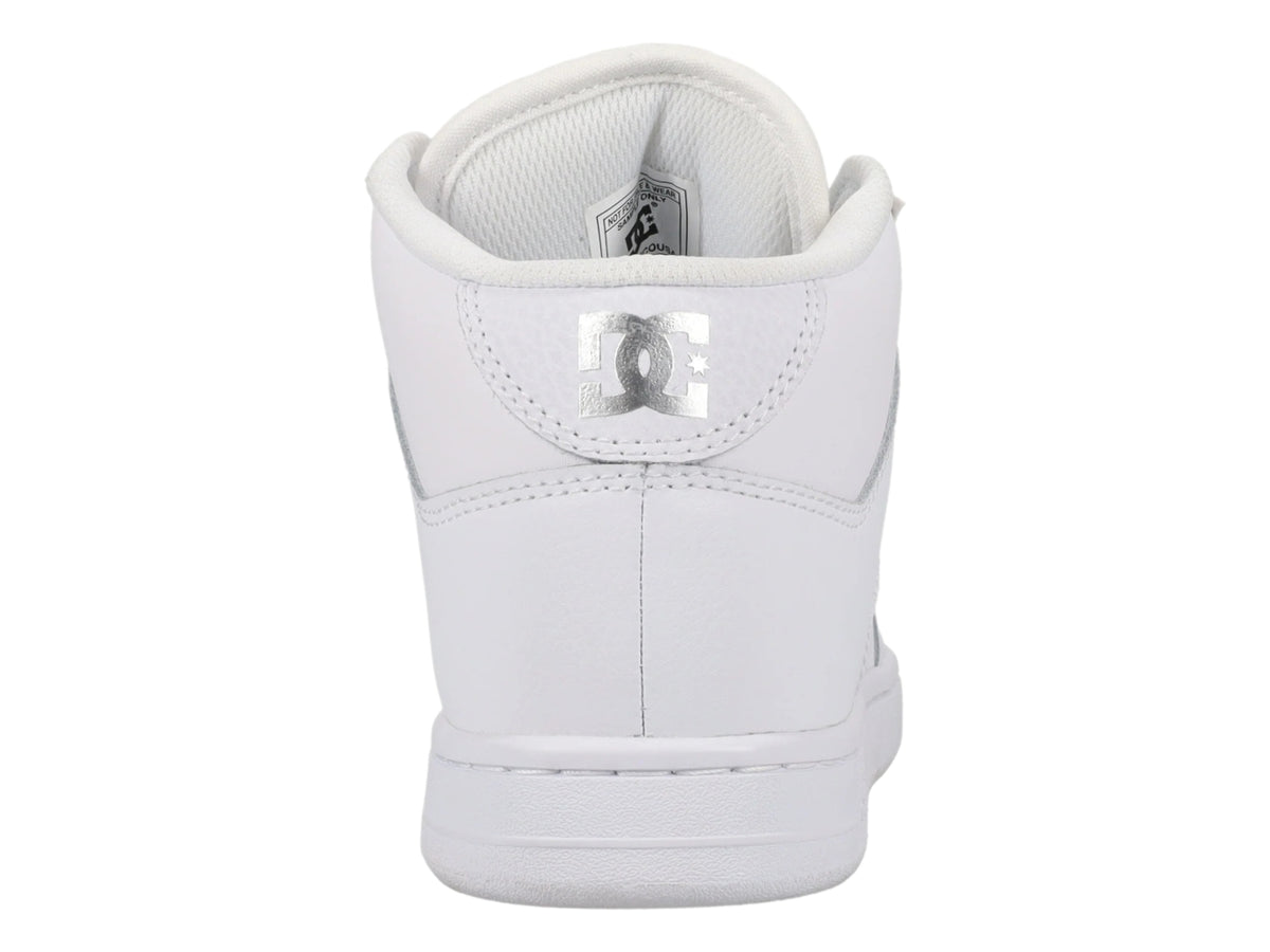 Tenis DC Shoes Manteca 4 Mid Blancos y Plata para Mujer
