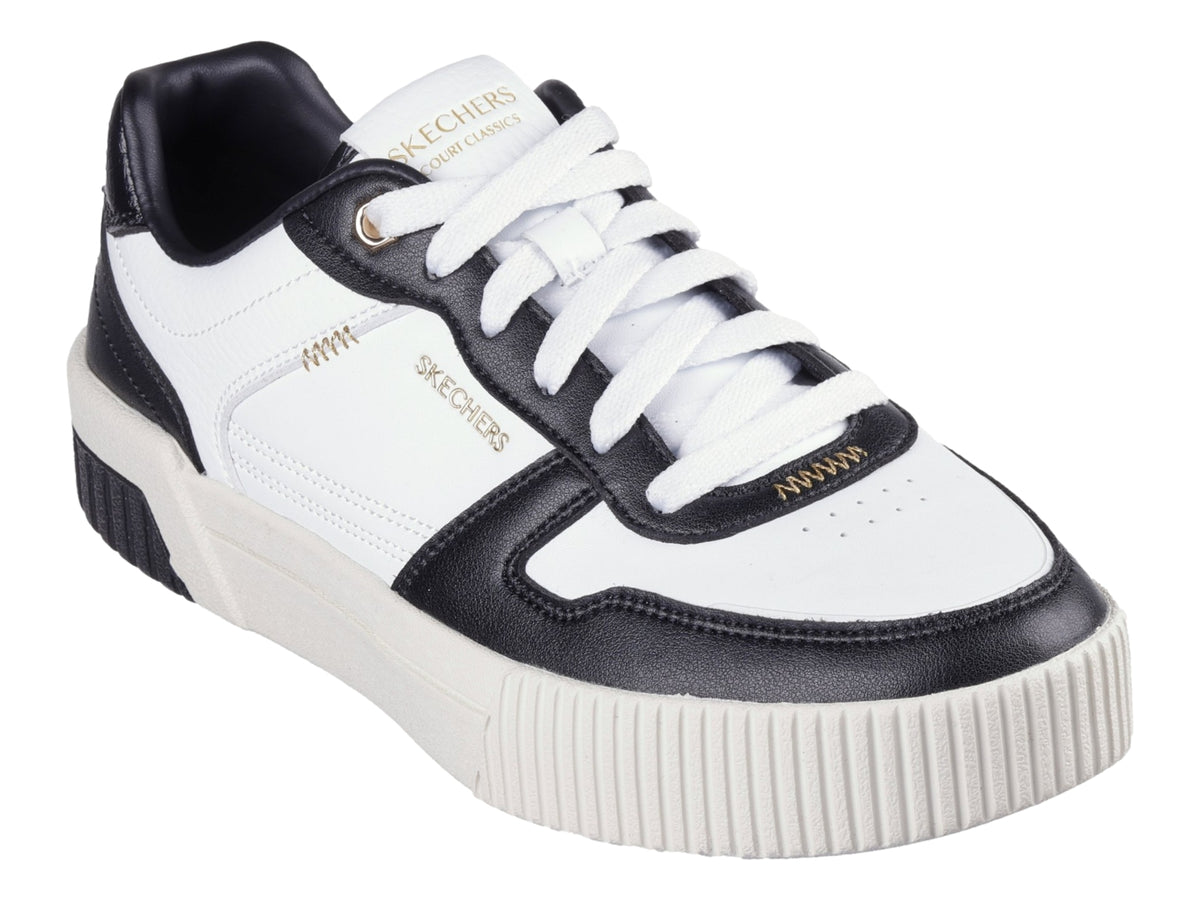 Tenis Skechers Jade Blanco y Negro para Mujer