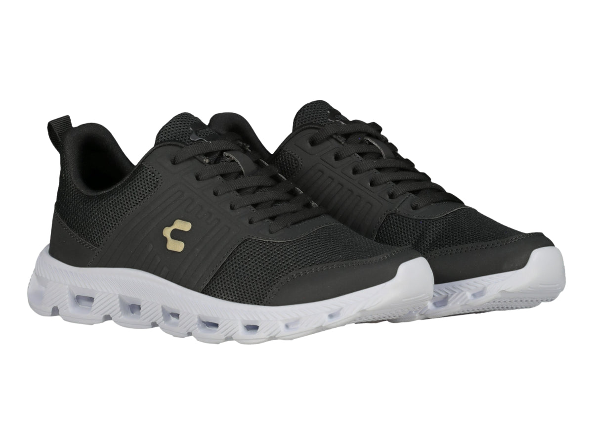 Tenis Charly Light Sport Negro y Dorado para Mujer
