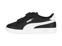 Tenis PUMA Smash 3.0 L V Negro y Blanco para Niño