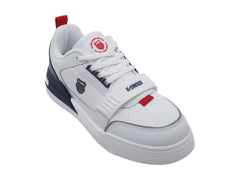 Tenis K-Swiss Fonte Blanco Azul Marino y Rojo para Hombre