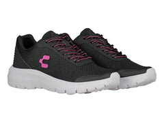Tenis Charly Road Casual Negro y Rosa para Mujer
