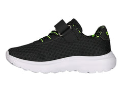 Tenis Charly Road Casual Negro con Verde Lima para Niño