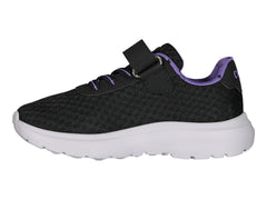 Tenis Charly Road Casual Negro y Morado para Niña