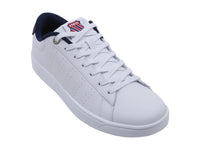Tenis K-Swiss Base Court Blanco y Azul Marino para Hombre