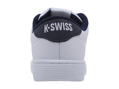 Tenis K-Swiss Base Court Blanco y Azul Marino para Hombre
