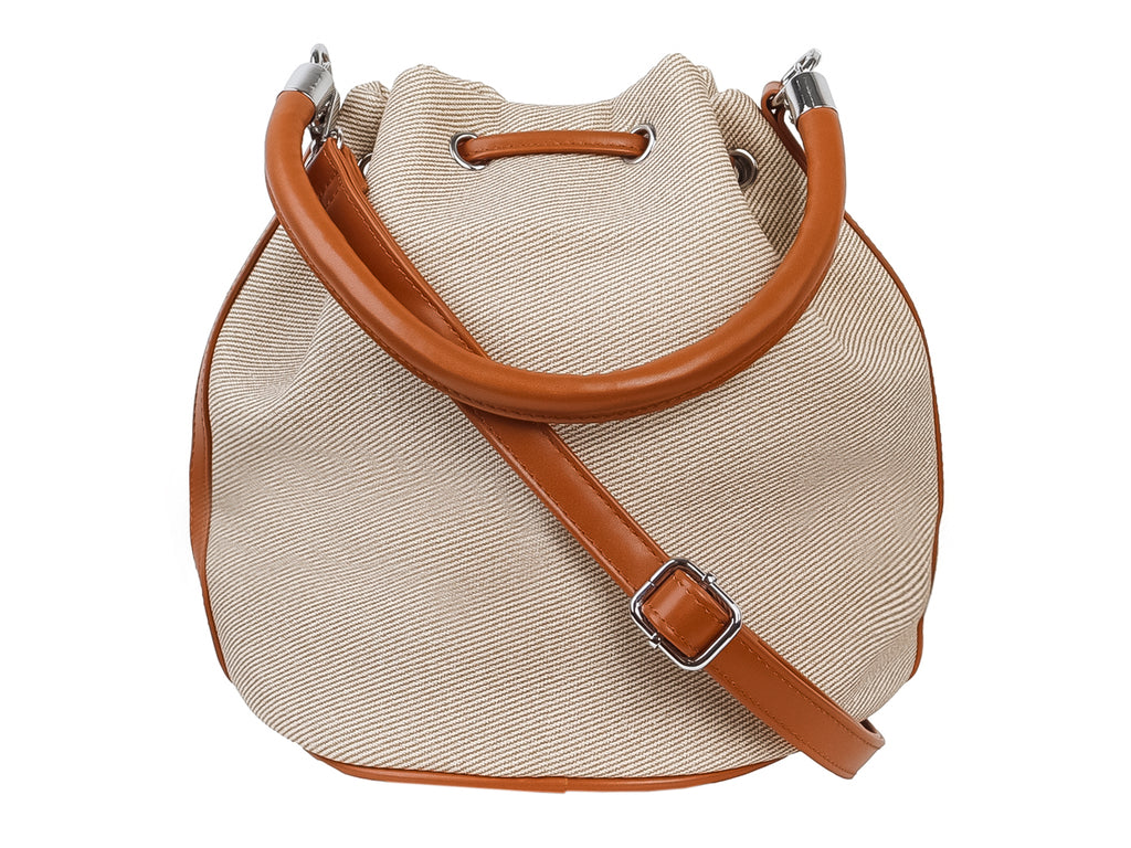 Bolsa de Hombro Unibella Beige y Marrón para Mujer