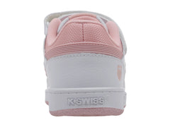 Tenis K-Swiss Saros Blanco y Rosa para Niña