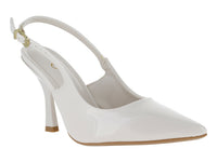Zapatillas Tacones Cerrados Roze Blanco para Mujer