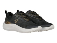 Tenis Charly Road Casual Negro y Oro para Mujer