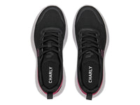 Tenis Charly Road Casual Negro con Fucsia para Mujer
