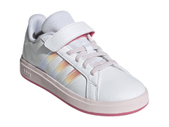 Tenis Adidas Grand Court 2.0 Blanco y Rosa para Niña
